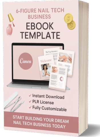 PLR Nail Business eBook Bundle – Editable Canva Template, DFY System & Full Resell Rights